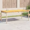 The Living Store Gartentisch Beige 180x90x75 cm Poly Rattan Produktbild-Vorschau 2