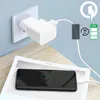 A Samsung fast charger plugged into a wall socket, with a USB-C cable connected to a smartphone that is charging. Produktbild-Vorschau