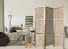A living room scene with a sofa, floor lamp, and a folding screen. Náhled obrázku produktu