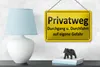 Blechschild  Hinweis 18x12cm Privatweg gelbes Produktbild-Vorschau 4