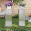 vidaXL Support pour plantes 2 pcs Argent 24 x 24 x 75 cm Voir les images du produit 4