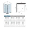 B.70x76cm H.185cm  Falttür eckdusche Duschkabinen  6mm NANO Produktbild-Vorschau 5