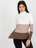 Rue Paris Damen-Rollkragenpullover Karsyn schwarz braun Produktbild-Vorschau 1