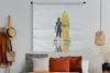 MuchoWow® Wandteppich Wandbehang Weibliche Surferin steht Produktbild-Vorschau 4