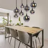 Hängeleuchte, Glas Metall, Schwarz-Rauchfarbe, L 105 cm Produktbild-Vorschau 9