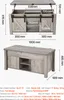 Diagrams and dimensions of a lift-top coffee table. Produktbild-Vorschau