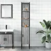 vidaXL Badschrank Grau Sonoma 33x33x185,5 cm Holzwerkstoff Produktbild-Vorschau 1