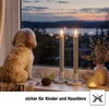 LED Stabkerzen Echtwachs grau, taupe 2 Stück, Timer & Produktbild-Vorschau 8