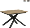 Ausziehbarer Tisch 90x120/180 cm Ganty Natureiche – Kante Produktbild-Vorschau 3