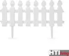 A white picket fence section against a white background. Produktbild-Vorschau