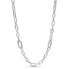 A silver chain necklace is displayed against a white background. Produktbild-Vorschau