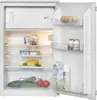 The interior of an open refrigerator filled with various food items. Produktbild-Vorschau