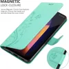 Cadorabo Hülle für LG V60 ThinQ in FLORAL TÜRKIS Produktbild-Vorschau 4