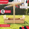 KOTARBAU® Bac à Sable Enfant Extérieur Bois de Pin 120 x Voir les images du produit 2
