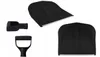 A collage of different parts of a black plastic snow shovel. Náhled obrázku produktu
