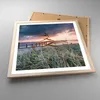Gerahmtes Poster - Rahmen in heller Eiche - Strand Gras Produktbild-Vorschau 3