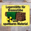 Lagerstätte für Brennstäbe - Brennholzlager Metallschild XL Produktbild-Vorschau 2