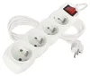 Prodlužovací kabel 2 m / 4 zásuvky / s vypínačem / bílý / PVC / 1 mm2 Náhled obrázku produktu