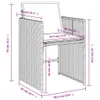 Möbel Gartenstühle mit Kissen 4 Stk. Beigemischung Poly Produktbild-Vorschau 12