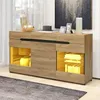 MODFU Kommoden Sideboard Schrank mit 3 Türen und 3 Produktbild-Vorschau 1