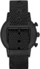 A close-up, studio shot of a black Emporio Armani analog watch. Produktbild-Vorschau
