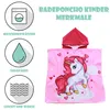 FEBE Badeponcho Kinder Einhorn Badetuch Mit Kapuze Produktbild-Vorschau 2