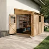 Abri de jardin en bois (sans mur latéral) - débarras avec Voir les images du produit 7