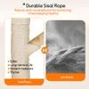A split image comparing sisal rope and jute rope, highlighting the benefits of sisal rope for a cat scratching post. Produktbild-Vorschau