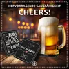 50 Bierdeckel Polterabend, Herzmotiv schwarz-rosa, Hochzeit Produktbild-Vorschau 3