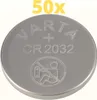A close-up of a Varta CR2032 lithium coin cell battery. Produktbild-Vorschau