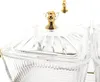 13 Teiliges Snackschalen-Set aus Glas mit goldenem Produktbild-Vorschau 3