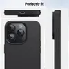 Close-up views of a black phone case, highlighting its fit and design. Produktbild-Vorschau