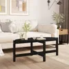 vidaXL Couchtisch Schwarz 118x63x45 cm Massivholz Kiefer -  Produktbild-Vorschau 2