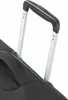 A close-up view of the telescoping handle of a black rolling suitcase. Produktbild-Vorschau