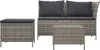 vidaXL 3-tlg. Garten-Lounge-Set mit Kissen Grau Poly Rattan Produktbild-Vorschau 3