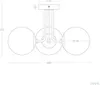 Deckenleuchte Metall und Glas Moonlight Brass 3 Strahler Produktbild-Vorschau 7