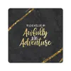 MuchoWow® Mauspad Mousepad Zitate - Abenteuer - Gold - Produktbild-Vorschau 1
