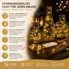 10er Set LED Drahtlichterkette Warmweiß – 20 LEDs Batterie Produktbild-Vorschau 2