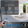 A close-up of a digital display showing product features and a bathroom scene in the background. Produktbild-Vorschau