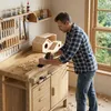 Wiltec Hobelbank 126 x 50 x 84 cm aus Holz, Werkbank bis Produktbild-Vorschau 2