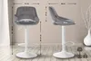 Barhocker HLO-CP278 Samt weiß  dunkelgrau Produktbild-Vorschau 2