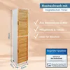 osoltus Badregal Hochschrank 190 cm Wandschrank Bambus Produktbild-Vorschau 3