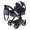 A doll stroller with a matching bag, shown against a white background. Produktbild-Vorschau