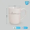 Schöne Kaffeetassen 6er Set einfarbig Herzen mit Spruch Produktbild-Vorschau 2