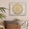 MuchoWow® - Leinwandbilder - Mandala - Blumen - Gold - Weiß Produktbild-Vorschau 2