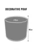 Bertoni Pouffe | Hocker | Stoffhocker | Ottomane | Produktbild-Vorschau 6