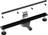 A disassembled shower drain system is laid out against a white background. Produktbild-Vorschau