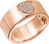 MATERIA Herz Ring Rosegold breit - 925 Silber Bandring Produktbild-Vorschau 1