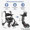 ELONEO 2in1 carrozzina rollator pieghevole e leggera con Anteprima dell’immagine prodotto 3