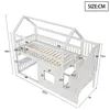 Łóżko piętrowe 90x200 cm z domkiem, schodami z miejscem do Podgląd zdjęcia produktu 6